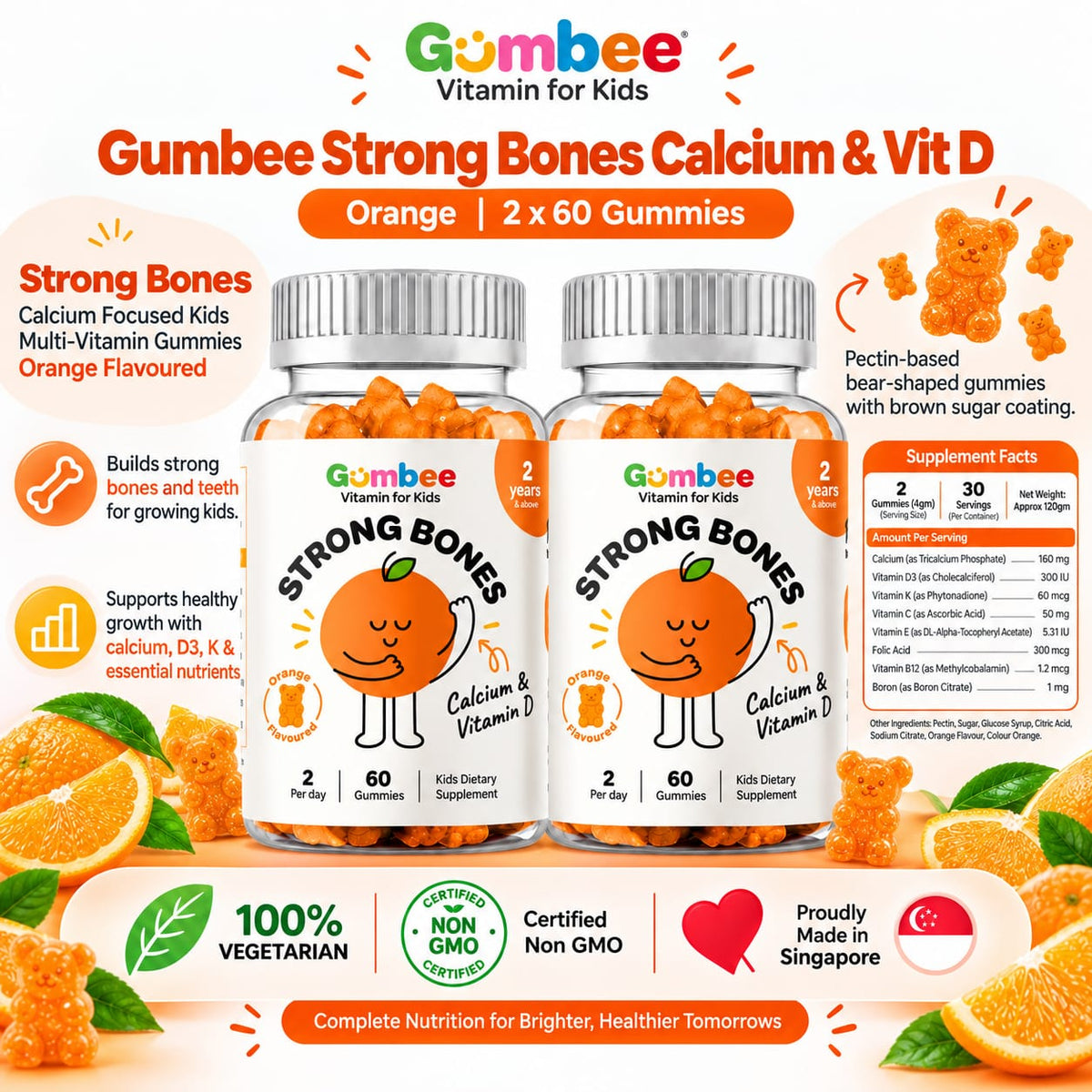 Twin Jar – Orange Calcium & Vitamin D
